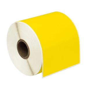 Etiquetas térmicas directas amarillas compatibles con ZEBRA/ELTRON 3x5 (3"" x 5") - (5) rollos - Imagen 1 de 8