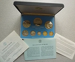 1975 BELIZE BRITISH HONDURAS - OFFICIAL PROOF SET (8) - OGP w/ COA - BIRDS -RARE - Picture 1 of 12