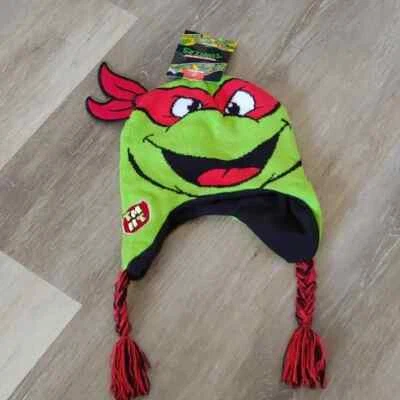 Nuevo con etiquetas TMNT Gorro Teenage Mutant Ninja Turtles Raphael Niños Foto 1 de 4
