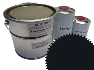 7 Liter Set 2K Autolack RAL 9017 Verkehrsschwarz Glanz kein Klarlack Lackpoint - Bild 1 von 1