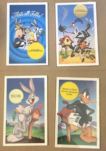 1997-2001 Sealed Set Of 4 Packages of 10 Looney Tunes Ready to Mail Postal Cards - Picture 1 of 2