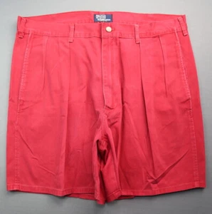 Vintage Herren Polo Ralph Lauren plissiert vorne Chino Shorts rot USA hergestellt Größe 38 - Bild 1 von 8