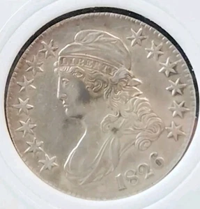 1826 Capped Bust Half Dollar 50C XF All Indicators Of O-111 - Picture 1 of 6