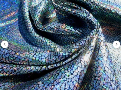 Pigskin Leather XL Hide Holographic Metallic Rainbow Colored Crackle Texture - Image 1 of 4