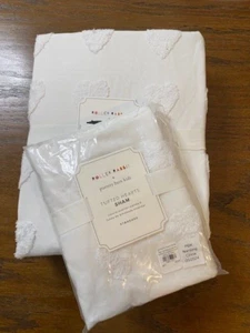 Pottery Barn KidsTwin Roller Rabbit Tufted Hearts Duvet & Standard Sham, White - Picture 1 of 6