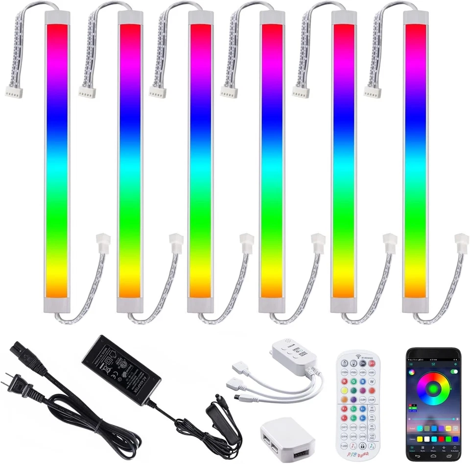 RGB Under Cabinet Lights,Plug in or Hardwired Linkable RGB LED Closet Light - Image 1 of 1