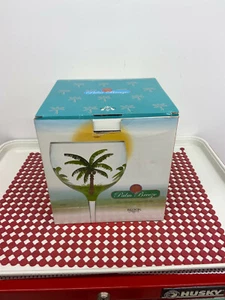 PALM BREEZE FOUR HAND PAINTED GOBLETS BY BLOCK BASICS - Picture 1 of 4