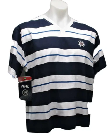 Winnipeg Jets NHL short sleeve heavy cotton rugby top by Ilanco Mens New Cover