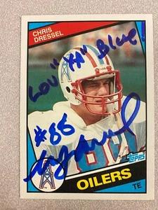 Chris Dressel signed HOUSTON OILERS card 1984 Topps - Picture 1 of 1