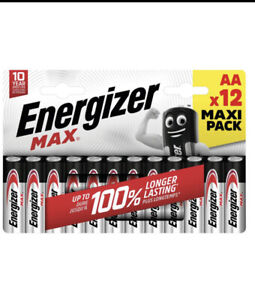 Energizer Max AA Battery 12 Pack Best Before 12/2032 Fresh Stock Remote Control