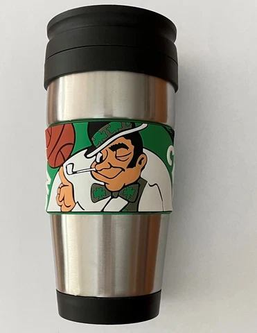 NBA Boston Celtics Stainless Steel Travel Coffee Mug Cup Tumbler 16 oz Cover