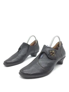 Think! Zapatos Con Tacón De Cuero Negro Para Mujeres T.40 US.8 UK.7 - Imagen 1 de 5