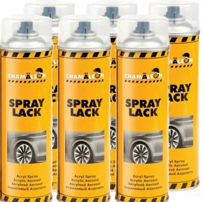Chamäleon 1K Lack Spraydose 6 x 500ml Klarlack Spray Acryl Hochglanz Sprühlack - Bild 1 von 3
