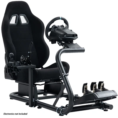 Minneer Sim Racing Cockpit Steering Wheel Stand with Black Seat Fit Logitech G29 - Image 1 of 4