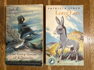 Patricia Lynch Long Ears - The Grey Goose of Kilnevin UK 2 Vol Puffin PB 1st Set - Picture 1 of 9