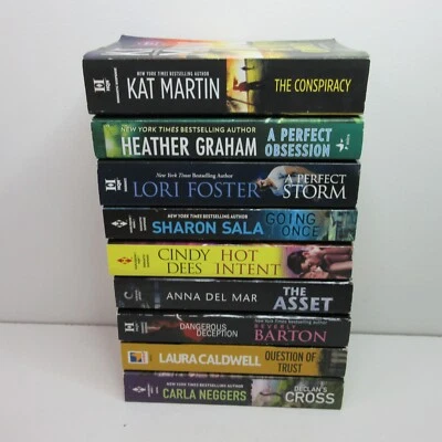 Lot of 9 Romantic Suspense Paperback Books - Image 1 of 4