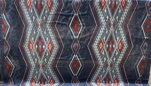 Schumacher Bayeta Embroidery/ Color Blue and red - 8.5 yds - Picture 1 of 2