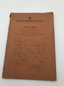 Indice dei nomi contenuti nell carta dimostrativa della colonia eritrea  - Picture 1 of 4