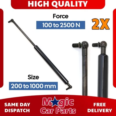 2x Universal Gas Struts Multi Purpose  150-1000mm 50 N-2500 N Ball Joint Clips - Image 1 of 4
