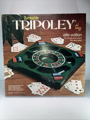 Vtg 1976 Cadaco Turntable Tripoley Elite Edition #255 Poker Party Game Complete - Image 1 of 4