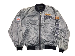 Vintage 90's Chicago Bears NFL Bomber Jacket Guy's Actionwear Size L - Bild 1 von 8