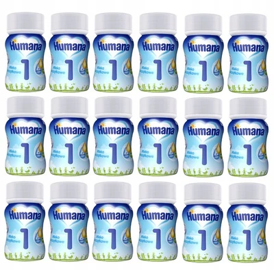 Set mit 18x HUMANA flüssige Säuglingsmilch ab Geburt 0m+ (18x90ml) - Bild 1 von 4
