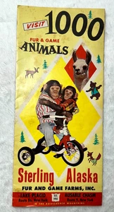 Sterling Alaska Fur and Game Farms Lake Placid N.Y.  Vintage Tourist Brochure P4 - Picture 1 of 7