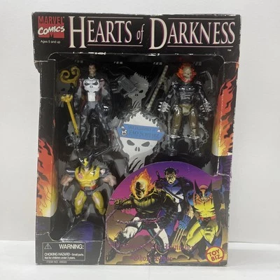 Juego de figuras de acción ToyBiz Hearts of Darkness 1996 Wolverine Punisher Ghost Rider Foto 1 de 4
