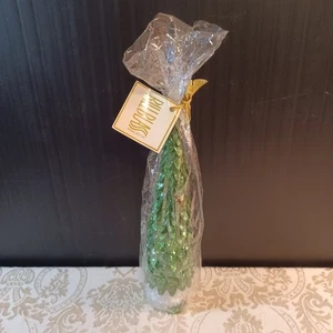 Vintage Weihnachten Tannenbaum Kerze von Bill Blass Wachs 10" Originalverpackung mit Etikett - Bild 1 von 3