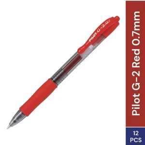 12x Pilot G2 Gelstifte 0,7 mm Rot Tinte Lose Packung Premium Glatt Schreiben Einziehbar - Bild 1 von 11