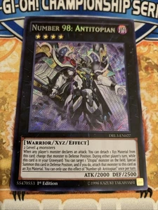 Yugioh Number 98: Antitopian DRL3-EN027 1st Edition NM - Picture 1 of 1