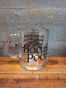 Disney Hocus Pocus Clear Glass Mug Sanderson Museum Witch - Picture 1 of 4
