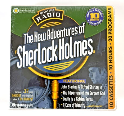 Vintage Old Time Radio Sherlock Holmes 10 Cassette Set SEALED + 32-Pg Booklet - Image 1 of 4