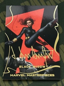 2022 Upper Deck Marvel Masterpieces Gold Foil Signatures #71 Black Widow Nivel 3 - Imagen 1 de 2