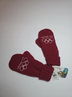 Vancouver 2010 Canada Winter Olympics Knit Mittens - S/M- Red - Embroidered NWT - Image 1 of 4