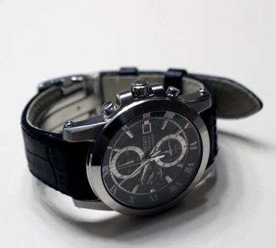 Замечательный SEIKO Premier хронограф кварцевые мужские часы 7T62-0LE0 - Изображение 1 из 4