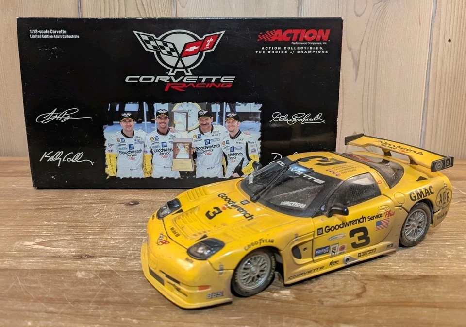 ACTION 1:18 Scale #3 Earnhardt/Jr  2001 Corvette C5R Raced Ver. Rolex 24HR *READ - Image 1 of 4