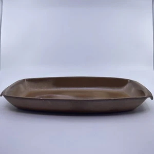 Frankoma Pottery 5Q Serving Platter / Tray / Dish Plainsman Brown 14 1/2" - Picture 1 of 4