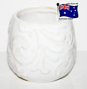 YANKEE CANDLE ~ DAMASK SCROLL ~ Votive or Tealight HOLDER CERAMIC - Picture 1 of 1