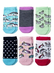 Wonder Nation Mädchen Einhorn Kniestrümpfe & Regenbogen Pailletten No Show Socken - Bild 1 von 11