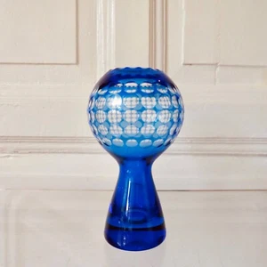 Kristall Glas Vase VEB Derenburg Harzkristall Marita Voigt Berlin Fernsehturm - Bild 1 von 6