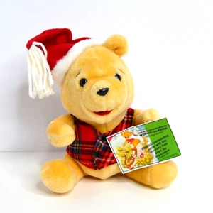 Vintage 1988 Disney's Winnie The Pooh Christmas 10" Plush w/ Original Sears Tag - Picture 1 of 5