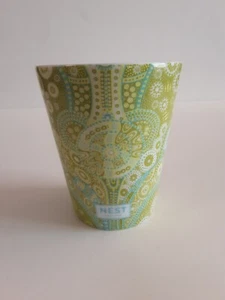 Nest Candle Making Ceramic Candle Holder Vase Blue And Green 4" Tall - Picture 1 of 5
