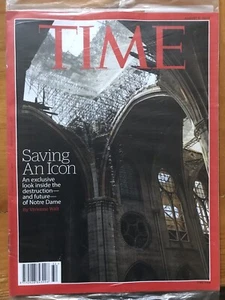 Notre Dame Cathedral Fire Saving An Icon France Time Magazine 2019 NEW SEALED - Picture 1 of 2