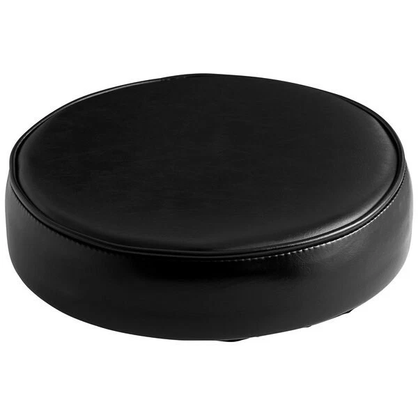 (ONE) 14" BLACK PADDED REPLACEMENT SEAT, 3 1/2" THICK, FITS MOST STOOLS W/PLATE - Image 1 of 4