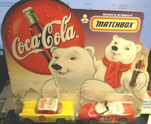 Juego de 2 autos Matchbox superrápido nuevo de lote antiguo 2000 Coca-Cola Día del Padre Bel-Air, Camaro722 - Imagen 1 de 3