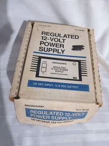 Micronta Regulated 12-Volt Power Supply 120VACC Input, 13.8 VDC Output NOS - Picture 1 of 12