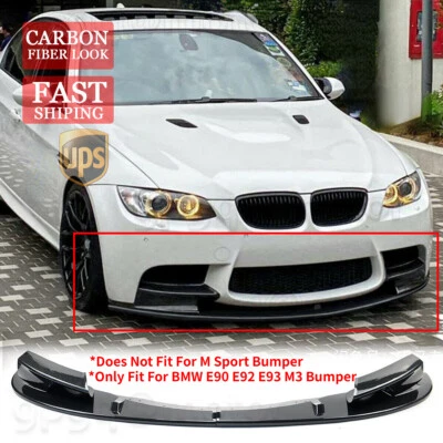 Parachoques delantero divisor de labios estilo carbono 08-13 MP BMW SERIE 3 E92 E93 E90 M3 Foto 1 de 4