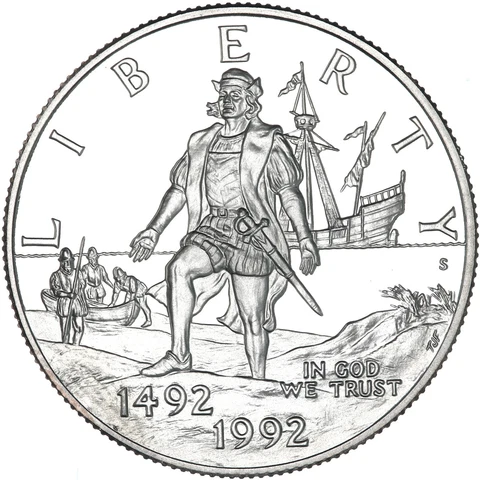 1992 S Columbus Voyage Quincentenary Proof Commemorative Half Dollar Cover