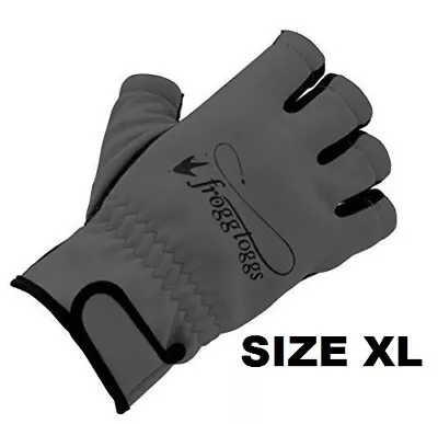 Toggs Frogg Palm Fingerless Fishing Gloves Half Finger Fleece Lined Size XL - Image 1 of 4